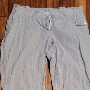 Grey striped Liz Lange for Target under belly maternity pants